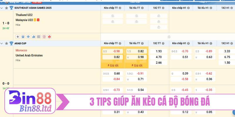 3 tips giúp ăn kèo cá độ bóng đá