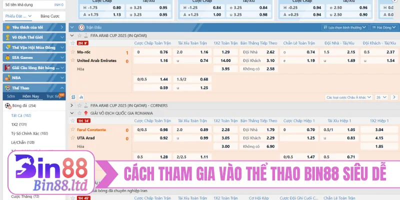 Cách tham gia vào thể thao BIN88 siêu dễ