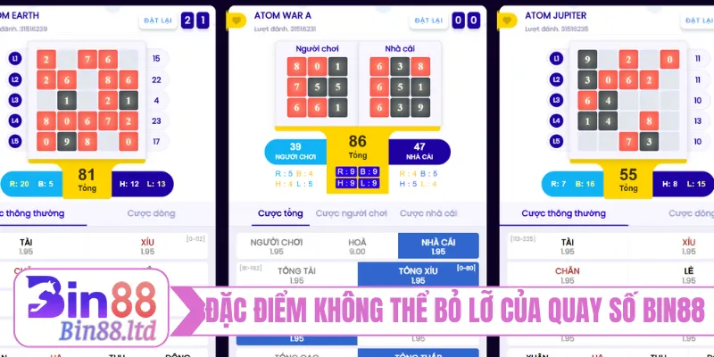 Đặc điểm không thể bỏ lỡ của quay số BIN88