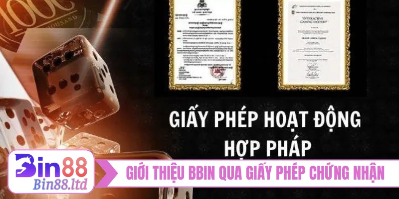 Giới thiệu BBIN qua giấy phép chứng nhận