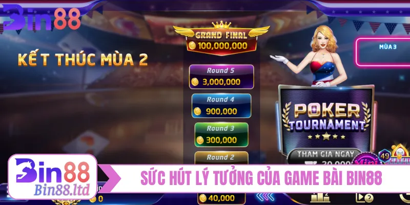 Sức hút lý tưởng của game bài Bin88